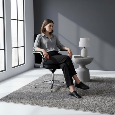 Sessel Leder Polster Drehbar Computer Stühle Möbel Büro Stuhl Chefsessel