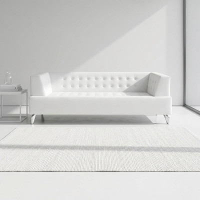 Weißer Zweisitzer Luxus Sofa Moderner 2-Sitzer Clubsofa Lounge Couch Neu