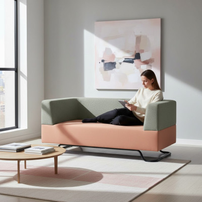 Moderner 2-Sitzer Wohnzimmer 2-er Polster Couch Wohnzimmer Luxus Couch