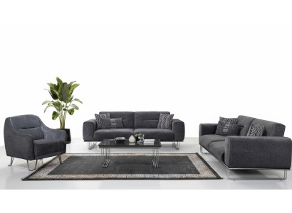 Sofagarnitur 3+3+1 Sitzer Wohnzimmer Komplett Sofas Set Modern Set Couchtisch