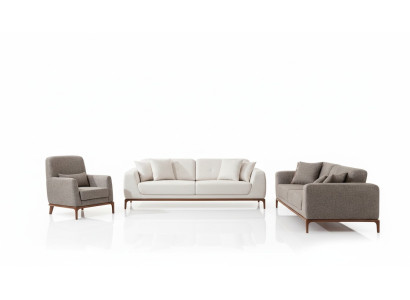 Sofagarnitur Sofa Luxus 2x Sofas 3 Sitzer 1 Sitzer Modern 3tlg Set Modern