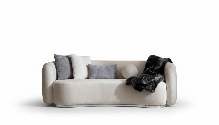 Wohnzimmer Sofa 3 Sitzer Designer Couch Polster Sofas Stoff Textil