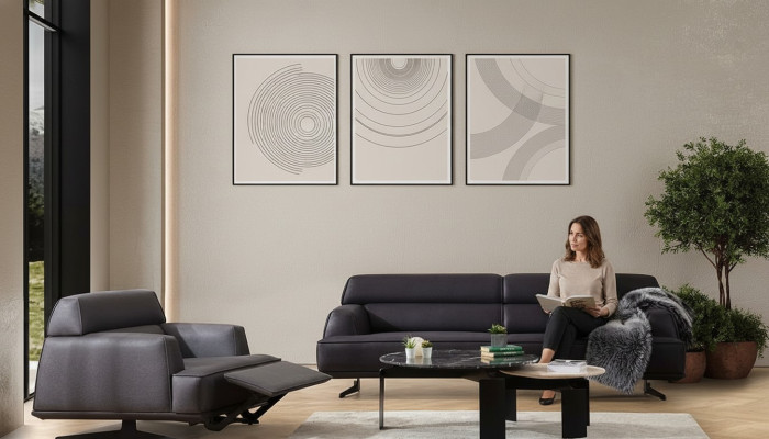 Luxus Sofagarnitur Sofa Garnitur Sofas 3 1 Sitzer Sessel Modern Leder Neu