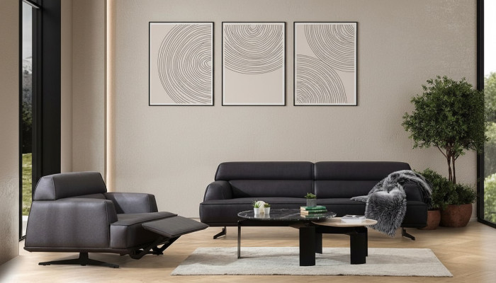 Luxus Sofagarnitur Sofa Garnitur Sofas 3 1 Sitzer Sessel Modern Leder Neu