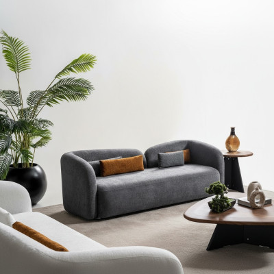Wohnzimmer Sofa 3 Sitzer Designer Couch Polster Sofas Stoff Textil Neu