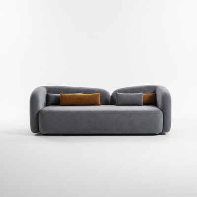 Wohnzimmer Sofa 3 Sitzer Designer Couch Polster Sofas Stoff Textil Neu