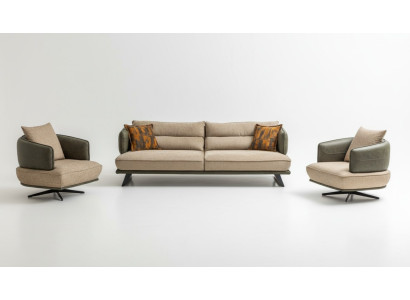 Wohnzimmer Modern Sofa Set Designer Couch Garnitur Polster 3-Sitzer 2x Sessel