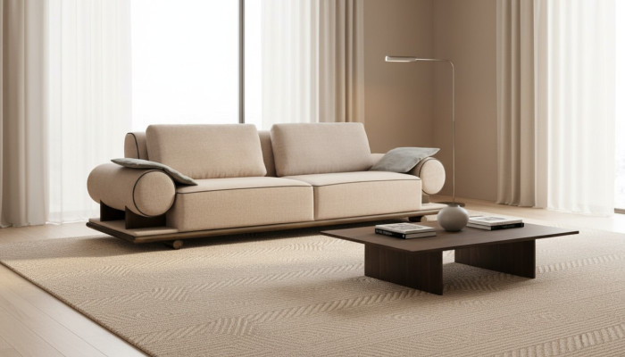 Textil Sofa Couch Polster Sofa 3 Sitzer Couchen Sofas Modern Dreisitzer Neu