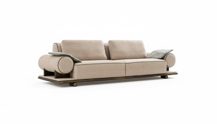 Textil Sofa Couch Polster Sofa 3 Sitzer Couchen Sofas Modern Dreisitzer Neu