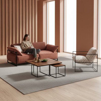 Wohnzimmer Rosa Textil Sofa 3 Sitzer Luxus Möbel Sitz Design Lounge neu