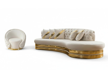 Stilvolle Chesterfield Couchgarnitur Designer Wohnzimmer Set 3-Sitzer