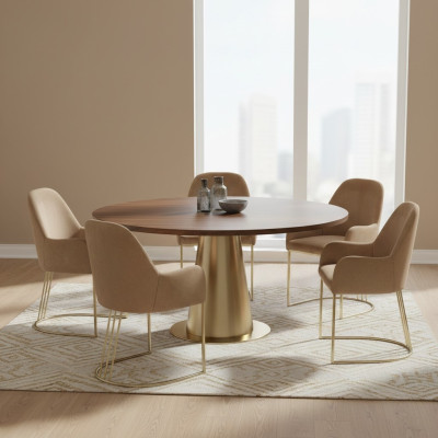 Gruppe Set 6x Sessel Stuhl Design Stoff Polster Stühle Esszimmer Textil