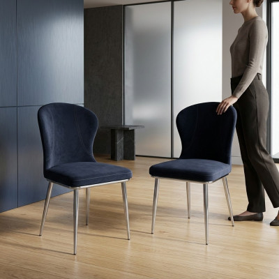 Möbel Schwarz Stühle Esszimmerstuhl Stuhl Design Polster Luxus Einrichtung Neu