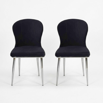 Möbel Schwarz Stühle Esszimmerstuhl Stuhl Design Polster Luxus Einrichtung Neu