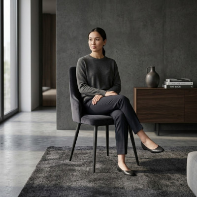 Luxus Esszimmer Schwarzer Designer 6x Stühle Einsitzer Moderne Einrichtung