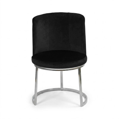Schwarzer Designer Stuhl Edelstahlfuß Stuhl Moderne Esszimmerstühle Neu