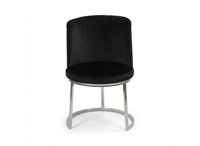 Schwarzer Designer Stuhl Edelstahlfuß Stuhl Moderne Esszimmerstühle Neu