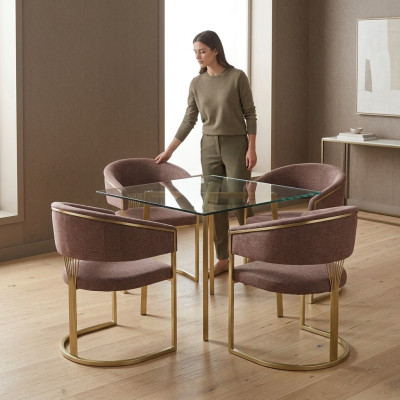 Design Lehn Garnitur Sessel Komplett Modernes Set Neu 4x Stühle Stuhl Polster
