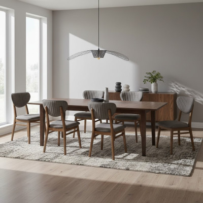 Design Stuhl Sessel Set Esszimmer 6x Stühle Garnitur Polster Design