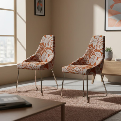 Esszimmerstuhl Küchenstuhl 2x Stühle Lehnstuhl Luxus Mehrfarbig Modern Esszimmer