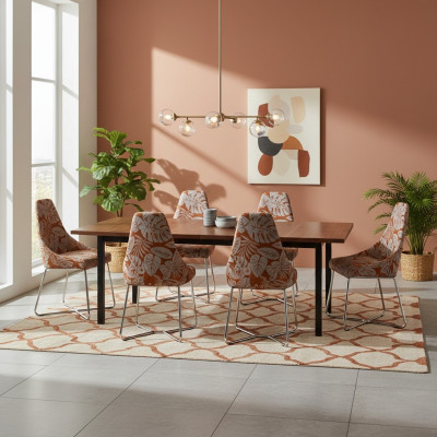 Modern Esszimmerstuhl Küchenstuhl 6x Stühle Lehnstuhl Luxus Mehrfarbig