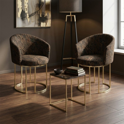 Esszimmerstühle Wohnzimmer luxuriöse Mehrfarbig 2x Stühle Metall Modern neu