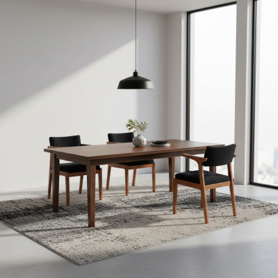Esszimmer Stuhl Modern Holz Möbel 4x Stühle Schwarz Luxus Design Einrichtung