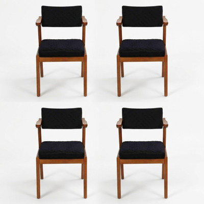 Esszimmer Stuhl Modern Holz Möbel 4x Stühle Schwarz Luxus Design Einrichtung
