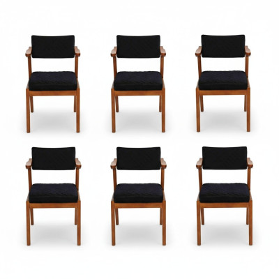 Luxus Esszimmer Stuhl Modern Holz Möbel 6x Stühle Schwarz Design Einrichtung