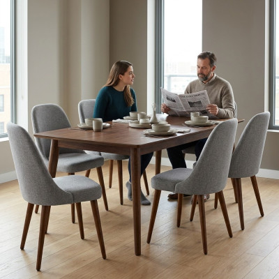 Stuhl Designer 6x Stühle Holzstuhl Grau Esszimmerstuhl Luxus Holz Neu Möbel