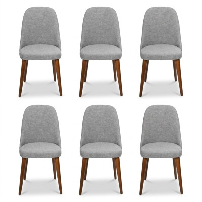 Stuhl Designer 6x Stühle Holzstuhl Grau Esszimmerstuhl Luxus Holz Neu Möbel
