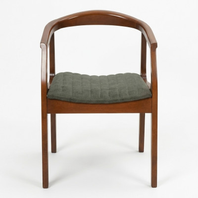 Stuhl Braun Design Wohnzimmer Esszimmer Holz Stühle Polster mit Armlehne