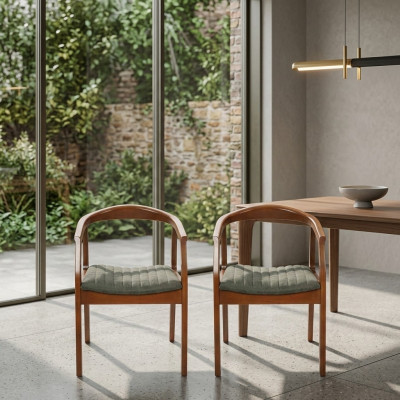 Modern Stuhl Braun Design Wohnzimmer Esszimmer Holz 4x Stühle Polster Neu
