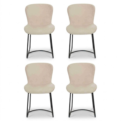 Esszimmerstuhl 4x Stühle Esszimmer Modern Stuhle Metall Design Weiß