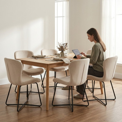 Esszimmerstuhl Weiß 6x Stühle Esszimmer Modern Stuhle Metall Design