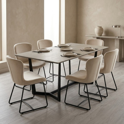 Esszimmerstuhl Weiß 6x Stühle Esszimmer Modern Stuhle Metall Design