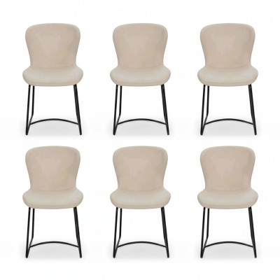 Esszimmerstuhl Weiß 6x Stühle Esszimmer Modern Stuhle Metall Design