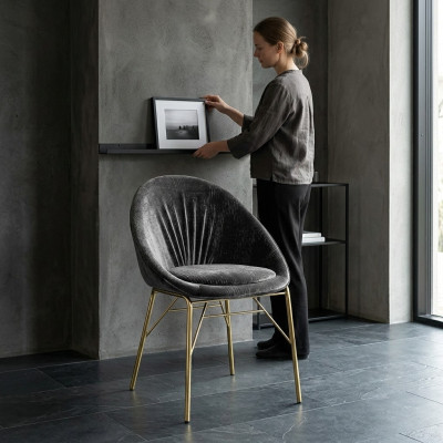 Design Schwarz Stuhl Ohne Armlehne Esszimmer Moderne Möbel Luxus Neu Stühle
