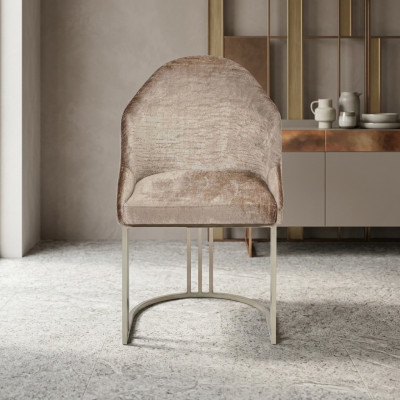 Esszimmer Stuhl 1 Sitzer Sessel Edelstahl Luxus Modern Möbel Design neu