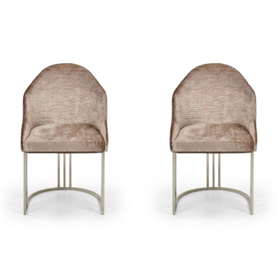 Esszimmerstuhl Luxus Modern 2x Stühle Textil Design Metall Stuhl Möbel