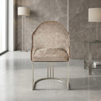 Esszimmerstuhl Luxus 4x Stühle Textil Design Metall Modern Stuhl Möbel