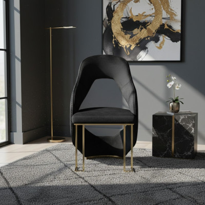 Stilvoll Stuhl Esszimmerstuhl Schwarz Küchenstuhl Lehnstuhl Luxus Modern Neuheit