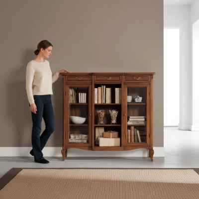 Designer Luxus Holz Vitrine Schrank Design Anrichte Italienische Möbel