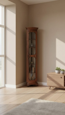 Vitrinen Holz Schränke Wohnzimmer Vitrine Schrank Kommode Regale Neu