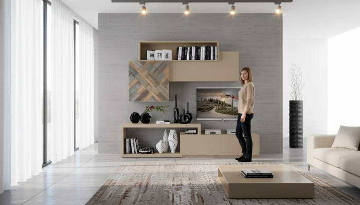 TV Lowboard RTV Wandregale Wohnzimmer Holz Luxus Wohnwand Möbel
