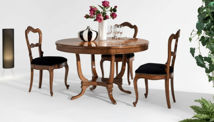 Design Rund Tisch Ess Zimmer Runde Braun Tische Holz Esstisch Esszimmer Neu