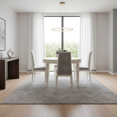 Esstisch Garnitur Gruppe Esszimmer Tisch Set 4x Stühle Holz 5tlg Beige