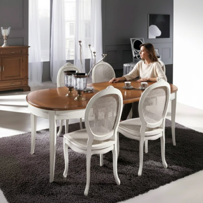 Esstisch Garnitur Ovaler Tisch Essgruppe Esstisch mit 4x Stühle Esszimmer