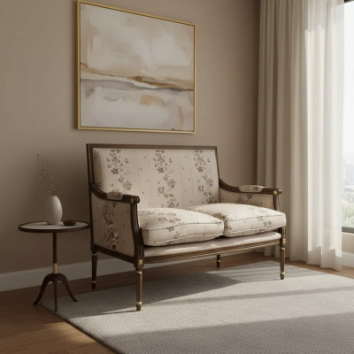 Sofa 2 Sitzer Sofa Polster Design Luxus Stoffsofas Textil Design Couch
