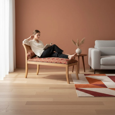 Chaiselongue Klassischer Möbel Wohnzimmer Design Sofa Textil Rot